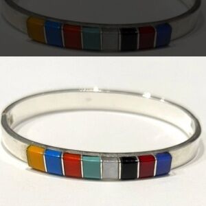 MULTI COLOR STERLING ESTATE BRACELET